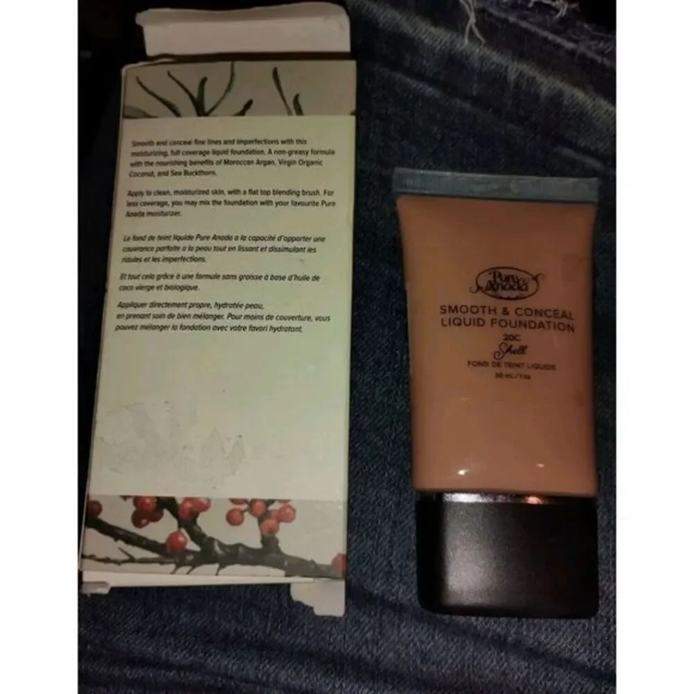 Pure Anada Smooth & Conceal Liquid Foundation Makeup Shell 20c Canadian Improved